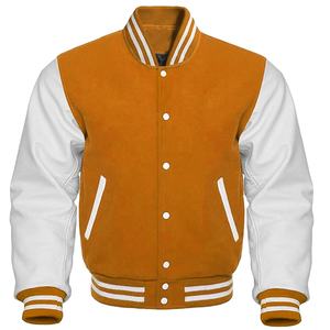OEM Manufacturer High Quality Custom Baseball Bomber Letterman Varsity Jacket for Men College Leather Sleeves Stand Logo - Product Image 6
