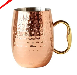 Wholesale Eco-Friendly Stainless Steel Copper Mug Hammered Design for Home - Product Image 1