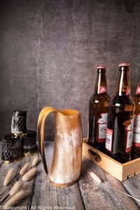 Jarra de Cuerno Hecha a Mano Estilo Animal, Resistente, para Beber Hidromiel, Cerveza y Ale - Product Image 2