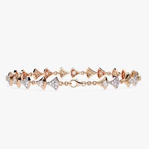 Nouvel arrivage Bracelet tennis pour femme de haute qualité Bracelet en or massif 10 carats 14 carats avec moissanite et diamant rond 10 carats 14 carats - Product Image 3