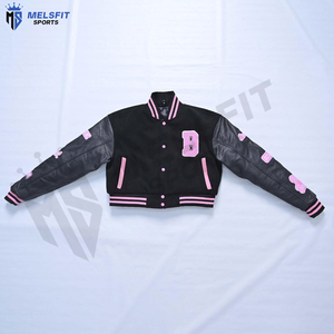 Veste universitaire pour homme de taille standard respirante, col montant, broderie personnalisable, veste d'hiver pour la vente en gros - Product Image 2