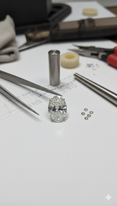 Gema Sintética de Laboratorio con Corte Ovalado CVD de Jk Creation, 20 Quilates, Color E, Claridad VVS2, Certificación IGI, ADL 302 - Product Image 4