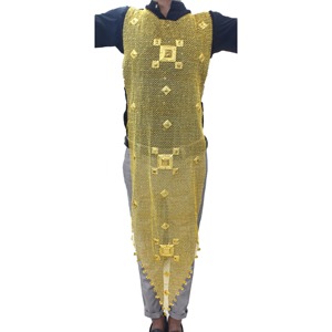 สร้อยคอพร้อมต่างหูชุดเครื่องประดับทองเหลืองแท้ UAE Dubai สร้อยคอดีไซน์ชุดเครื่องประดับ - Product Image 3