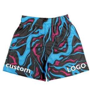Pantalones cortos de baño para gimnasio acuático de verano al por mayor, bañadores deportivos de 5 pulgadas, pantalones cortos de playa con estampado de logotipo personalizado para hombre - Product Image 6