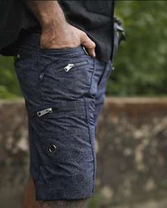 กางเกงขาสั้นผู้ชายเอวสูงเอวยางยืดระบายอากาศได้ดีเป็นมิตรกับสิ่งแวดล้อมกางเกงขาสั้นกางเกงยีนส์ขายาวปรับขนาดได้ - Product Image 2