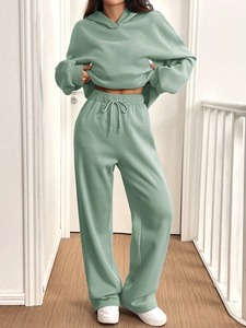 Ventes chaudes, survêtement pour homme en molleton de coton 100%, uni, manches longues, poches latérales, surdimensionné, streetwear d'hiver - Product Image 4