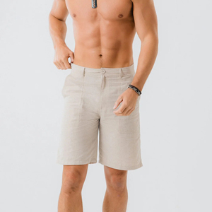 Pantalones Cortos Deportivos para Hombre, Color Negro Sólido, Transpirables, de Algodón No Tejido, Material Grueso, Logotipo DTF Elegante, Suaves, Duraderos, de Secado Rápido - Product Image 4
