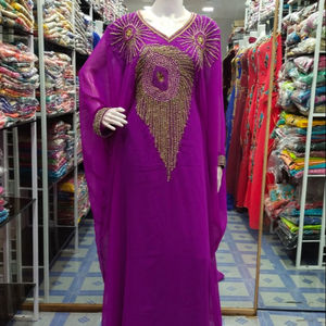 Caftán marroquí de colores, caftán musulmán tradicional, cuentas de piedra, trabajo manual, caftán marroquí, nuevo diseño 2022 - Product Image 1