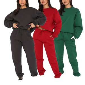 Vêtement de sport pour femme en gros, sweat à capuche court à manches longues en coton imprimé uni décontracté |   Ensemble de jogging sportif avec logo personnalisé - Product Image 6