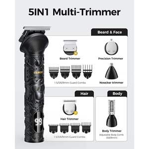 Tondeuse Électrique Professionnelle Sans Fil pour Hommes, Rasoir Ajustable en Acier Inoxydable, Tondeuse à Cheveux USB pour Usage Domestique et en Camping-Car - Product Image 6