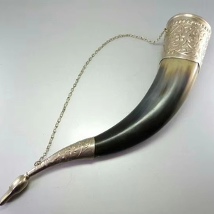 Viking Drinking Horn Genuine Agate <b>Cup</b> Mug with Metal Stand Food Safe Ideal <b>for</b> Weddings Home Hotel Inspired Indian Design - Product Image 1