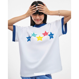 เสื้อยืดทรงบ็อกซี่แบบยูนิเซ็กซ์ ไซส์พลัส ผลิตตามแบบ ODM OEM ผ้าทอ 100% คอตตอน/โพลีเอสเตอร์ พิมพ์ลายโอเวอร์ไซส์ แห้งเร็ว เป็นมิตรกับสิ่งแวดล้อม สำหรับผู้ชายและผู้หญิง - Product Image 3