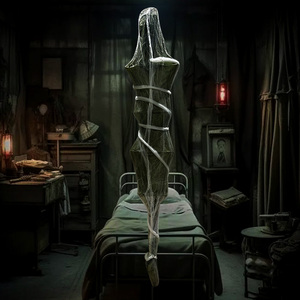 Modelo de Zombie Putrefacto de Pie - Accesorio Profesional de Plástico para <span class=keywords><strong>Casa</strong></span> Embrujada, Decoración Duradera para Fiesta de Halloween para Uso en Interiores NED N20 - Product Image 5