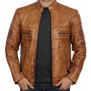 Chaqueta de Cuero para Hombre de Alta Calidad, Chaqueta de Motociclista al por Mayor, Diseño y Logotipo Personalizados, Empaque Premium - Product Image 5
