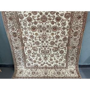 Alfombra Turca Vintage de 4.3x6.8 pies, Alfombra Floral Marrón Beige - Product Image 2