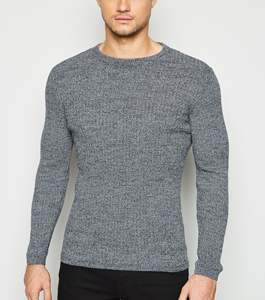 Pull à col rond en coton pour homme, basique, décontracté, manches longues, sweat-shirt brodé, coupe musclée, grande taille, col rond, hiver - Product Image 2