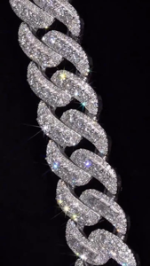 Chaîne cubaine en moissanite de 23 mm, argent sterling 925, fermoir citron, longueur personnalisée - Product Image 3