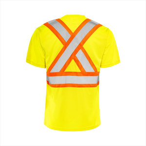100% Polyester Work-wear Safety Polo T-shirt à manches courtes Polyester Hi Vis Vêtements de travail réfléchissants Sécurité T-shirts réfléchissants - Product Image 2