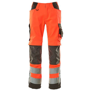 Pantalon de travail cargo réfléchissant de haute qualité pour hommes, 100% coton, vêtements de travail de sécurité, travailleurs du bâtiment, tactique plat, randonnée - Product Image 1