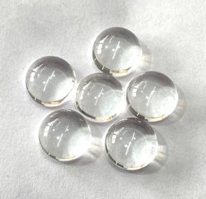 อัญมณีทรงหลวมหลังแบน7มม. สีขาวใสควอทซ์สีขาวธรรมชาติ - Product Image 5