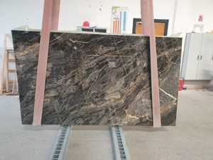 Golden Black Marble Slab 2cm 3cm Thickness Polished Honed Finish Click Installation Modern <b>Decking</b> Made in Turkey - Product Image 5