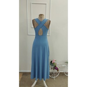 <span class=keywords><strong>Abito</strong></span> lungo da donna in viscosa di Jane <span class=keywords><strong>con</strong></span> dettaglio incrociato sul retro e scollo rotondo per l'uso quotidiano casual - Product Image 5