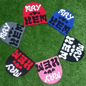 Gorro de punto acrílico Unisex de alta calidad OEM personalizado con logotipo bordado estilo Hip Hop de moda para hombres para negocios en la playa - Product Image 1