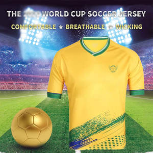 Vente directe d'usine, prix raisonnable, maillot de football 100% polyester, manches courtes, différentes couleurs - Product Image 3