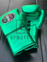 Gants de boxe GYMSTERO en cuir de vachette véritable de haute qualité, à doigts entiers, avec sangle de poignet réglable et lacets, personnalisables