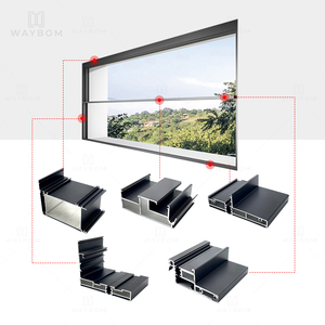 Ventanas Corredizas Retráctiles Insonorizadas de Fábrica, Ventanas Verticales Eléctricas de Aluminio con <span class=keywords><strong>Perfil</strong></span> para Balcón Exterior con Mosquitera - Product Image 2