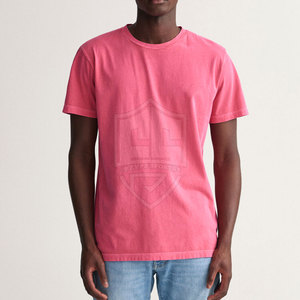 Slim Fit Streetwear Sun Faded T-Shirts Bonne Qualité Tissu Tricoté Teint Uni Long Surdimensionné Numérique Nouveau Stock T-shirts Solides - Product Image 1