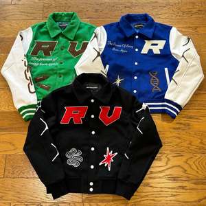 OEM Custom Unisex Winter Wool Bomber <b>Jacket</b> Chenille Patches PU <b>Varsity</b> <b>Vintage</b> Letterman University <b>Jacket</b> Embroidered Coated - Product Image 5