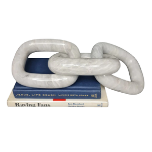 Haute Qualité Écologique Travertin Chaîne Pierre Naturelle Sculpture Chaîne Lien Ornement Objet pour La Maison Salon Décor Marbre - Product Image 6