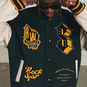 College Baseball <b>jacket</b> for men Custom Winter Vintage School College Custom wholesale 100% Polyester baseball <b>varsity</b> <b>jacket</b> - Product Image 6