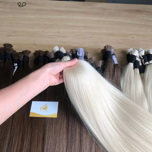 Extensiones de cabello humano virgen 100% de color liso a granel de estilo de lujo al mejor precio sin procesar Vietnam al por mayor - Product Image 1