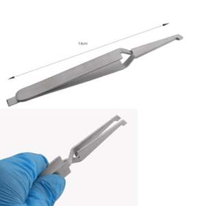 Dental Orthodontic <b>Bracket</b> Tweezers Holder Stainless Steel Serrated Tweezer, German Stainless Steel, By Zarnab Surgical - Product Image 1