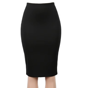 Spandex Polyester plaine teint jupe confortable respirant séchage rapide tissu Durable femmes mode porter des vêtements - Product Image 3