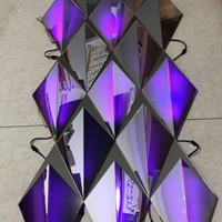 Miroir mural LED 3D Art Déco de style unique - Miroir mural haut de gamme pour hôtel, bar, festival, mariage et décorations d'anniversaire