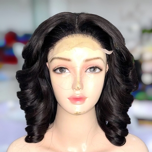 Cheveux naturels de haute qualité, perruque ondulée ombrée, perruque avec fermeture frontale, brun clair, 100% cheveux humains vietnamiens - Product Image 3