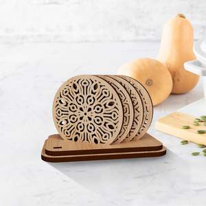 Dessous de verre en noyer Dessous de verre en bois de noyer-Qualité supérieure - Product Image 5