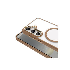 Coque en silicone édition Chrome Noir pour MagSafe pour Samsung Galaxy S25 Plus, coque de téléphone portable à chargement magnétique souple, emballée - Product Image 5