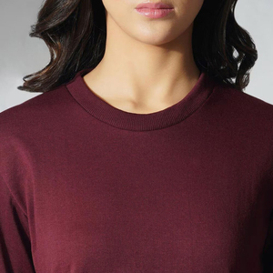 เสื้อยืดแขนยาวผู้หญิง ปี 2026 ระบายอากาศได้ดี สวมใส่สบาย ทรงเข้ารูป สไตล์ลำลอง ผ้าเรียบ ผลิตในปากีสถาน คอกลม ไซส์พลัส ลายเรียบ - Product Image 6