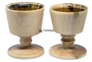 Verres en verre en bois rustique faits à la main à partir de bois durable décor à la maison écologique pour Table de cuisine Tradebyd acheteurs de cadeaux - Product Image 6