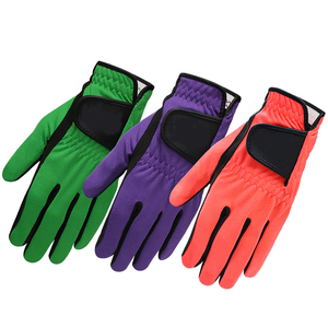 Gant de golf en cuir Cabretta à impression complète avec motif Cessbard couleur noire et rouge durable grande taille gants pour hommes - Product Image 1