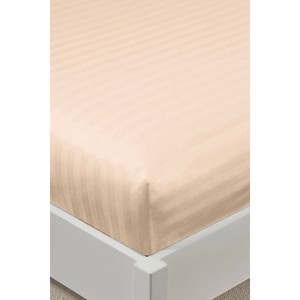 Parure de draps en satin rayé 100 % coton Varol, taille King, 30 cm, 2 taies d'oreiller, 180x200, usage domestique, 3 pièces, sans plis, lavable en machine - Product Image 3