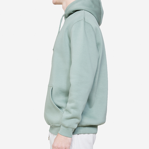 Sweat à capuche à cordon de couleur unie de haute qualité coupe régulière sweat à capuche en polaire uni pour hommes - Product Image 2