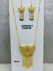 High Quality Fashion Jewellery Chik Set With Earrings Gold Plated for Women - Product Image 1