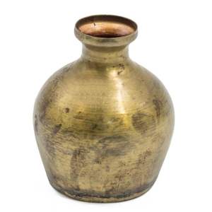 Florero de metal de lujo con un elegante tono dorado y elegante, perfecto para una elegante decoración del hogar y arreglos de mesa de boda. - Product Image 1