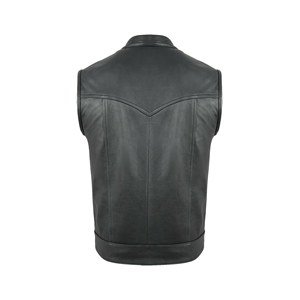 Chaleco de Cuero Personalizado para Motocicleta, Diseño Profesional, Tejido Cómodo, Ropa de Exterior para Hombre, Chalecos sin Mangas para Invierno - Product Image 4