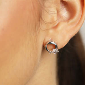NOVAMART Fine Premium 925 Sterling Silver <b>Crystal</b> <b>Earrings</b> for Women & Girls Buy the Best Accessory Your Loved Ones Wholesale Ex - Product Image 5
